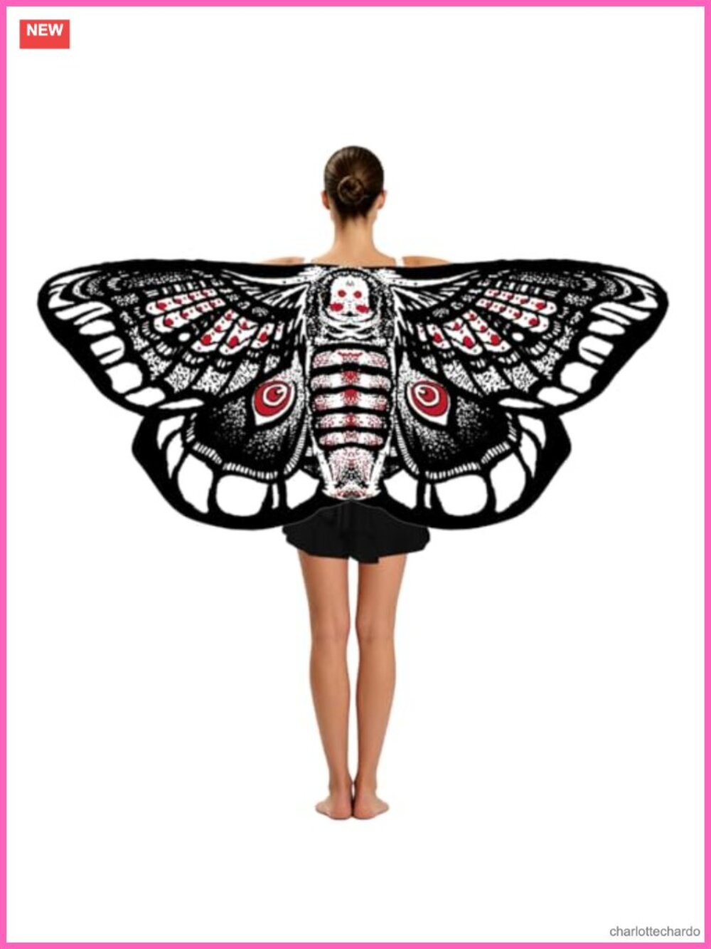 Chiffon Wings Shawl Cape Fairy Costume Accessory Set